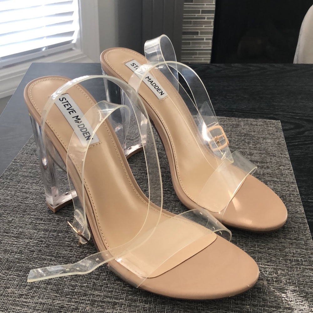 Steve Madden clear heel